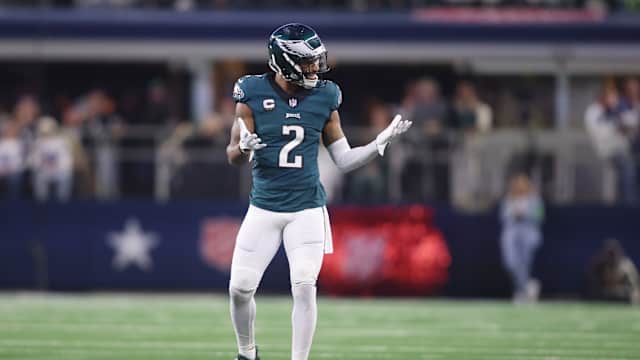 Philadelphia Eagles Darius Slay after being called for pass interference vs. the Dallas Cowboys